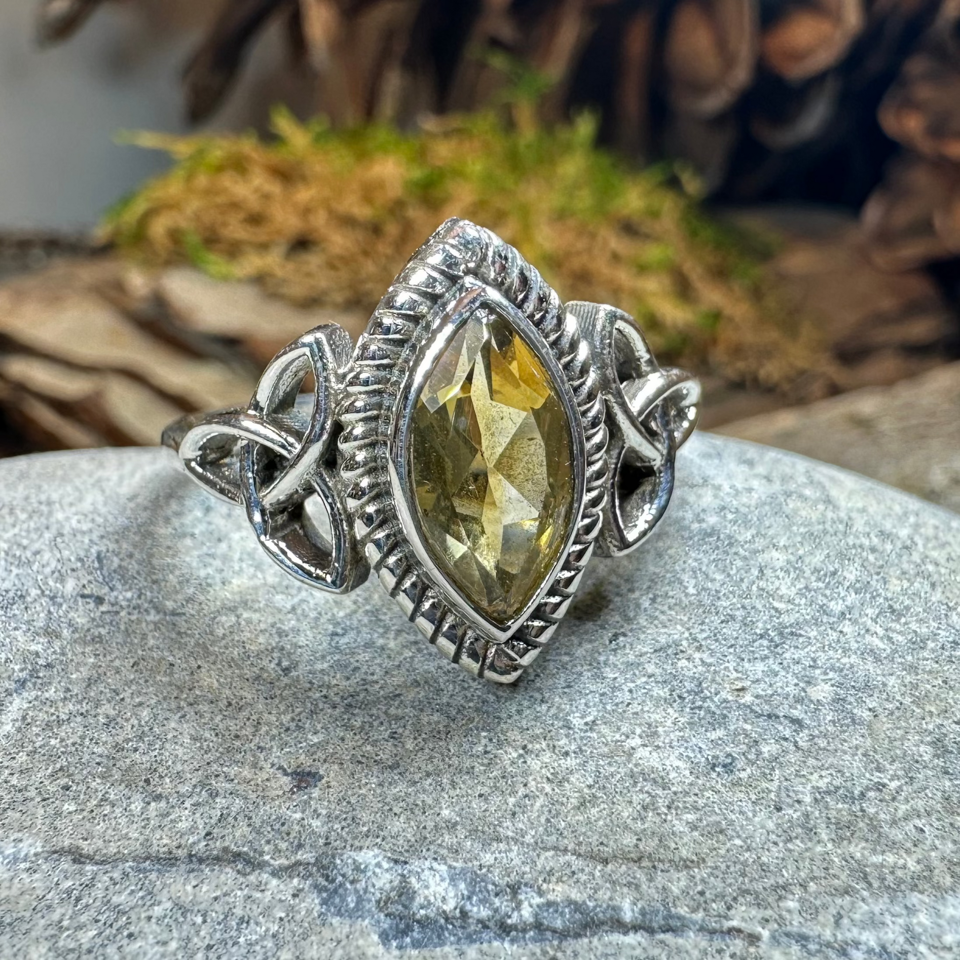 Yasmin Celtic Trinity Knot Ring — view 7