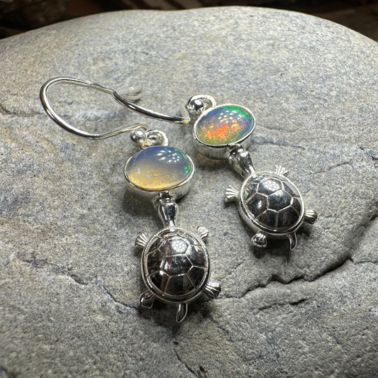 Turtle Opal Earrings
