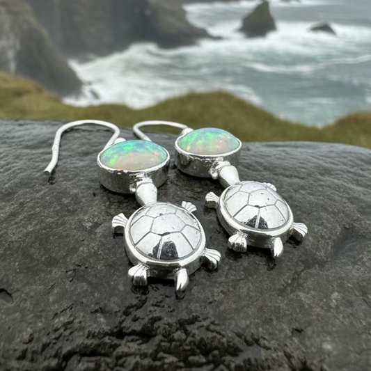 Turtle Opal Earrings
