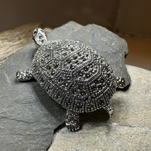 Load image into Gallery viewer, Esme Marcasite Turtle Brooch
