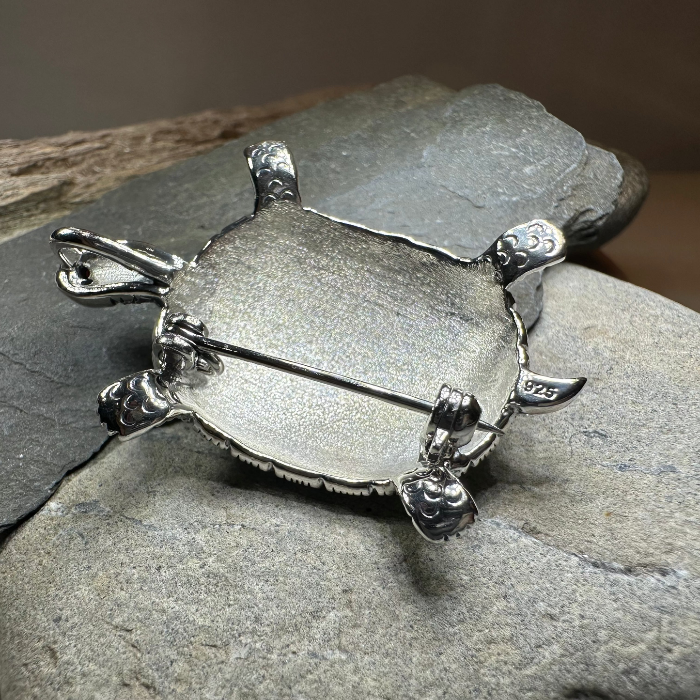 Esme Marcasite Turtle Brooch in Sterling Silver