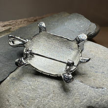 Load image into Gallery viewer, Esme Marcasite Turtle Brooch
