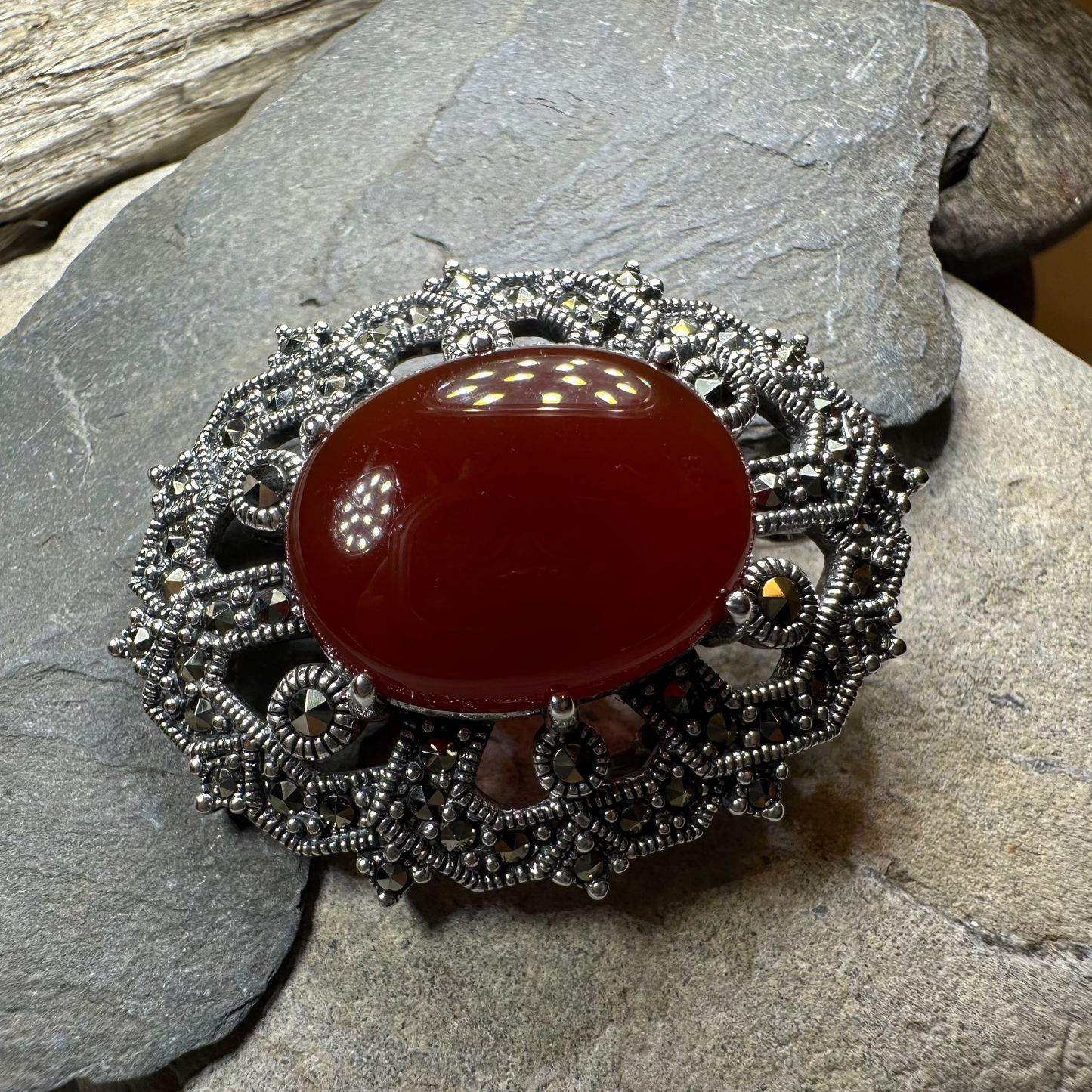 Dorcia Celtic Knot Brooch in Sterling Silver