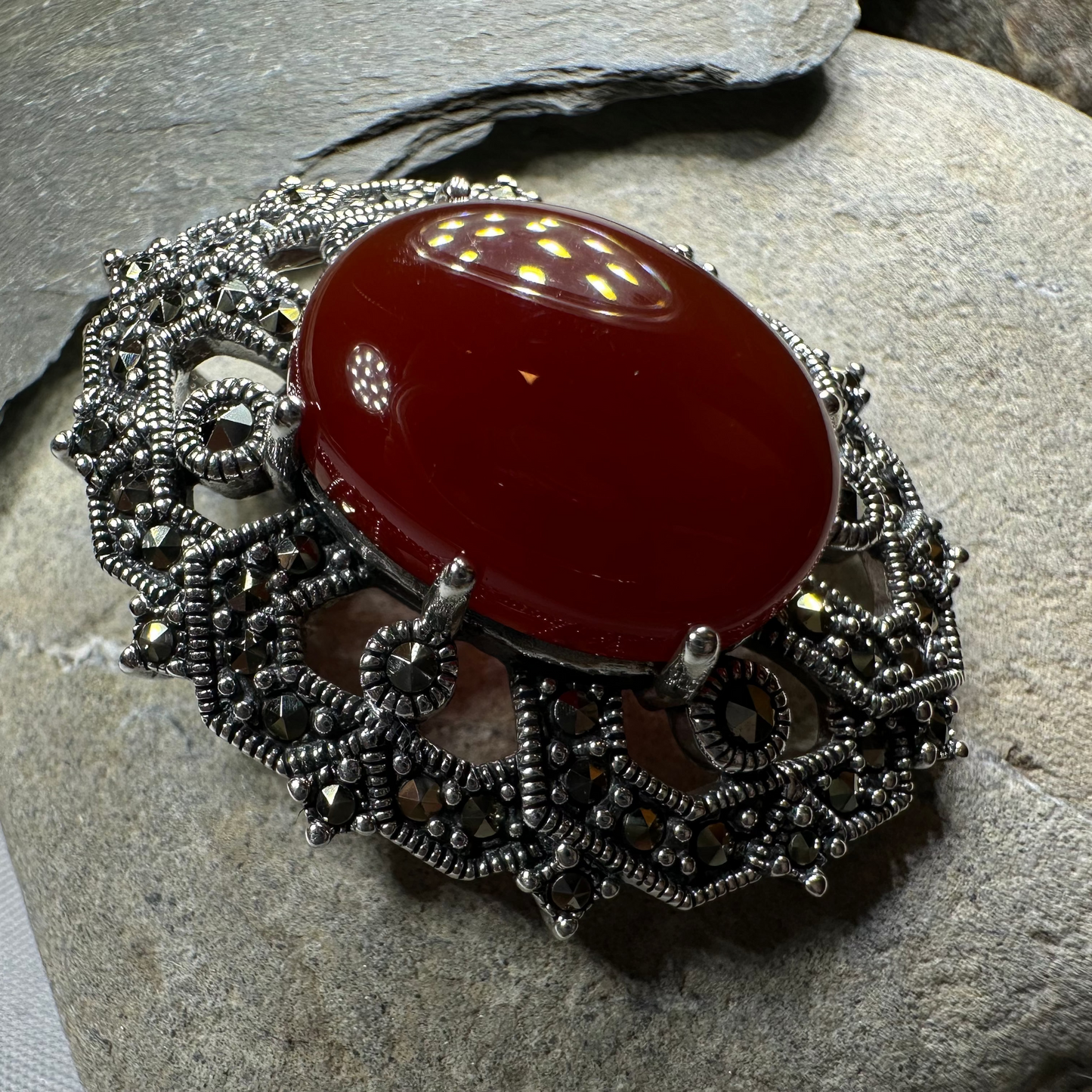 Dorcia Celtic Knot Brooch in Sterling Silver