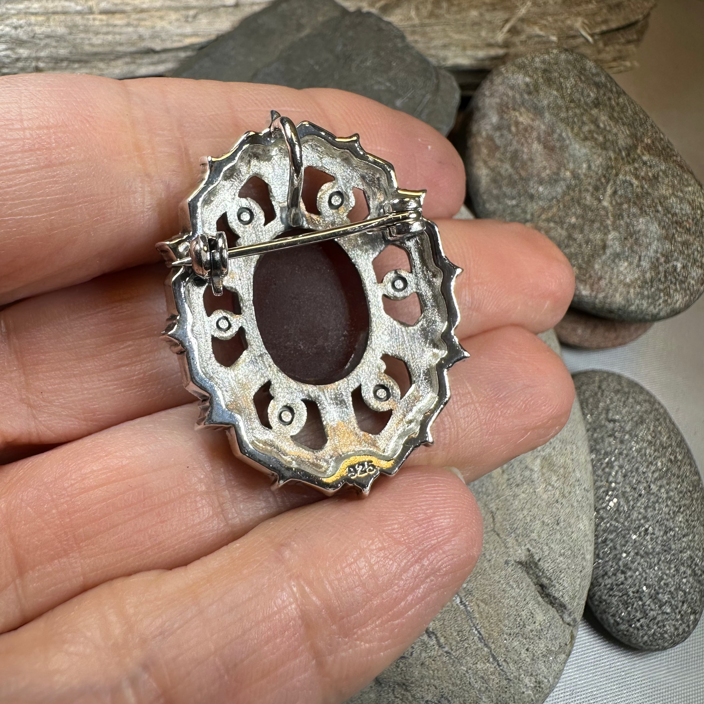 Dorcia Celtic Knot Brooch in Sterling Silver