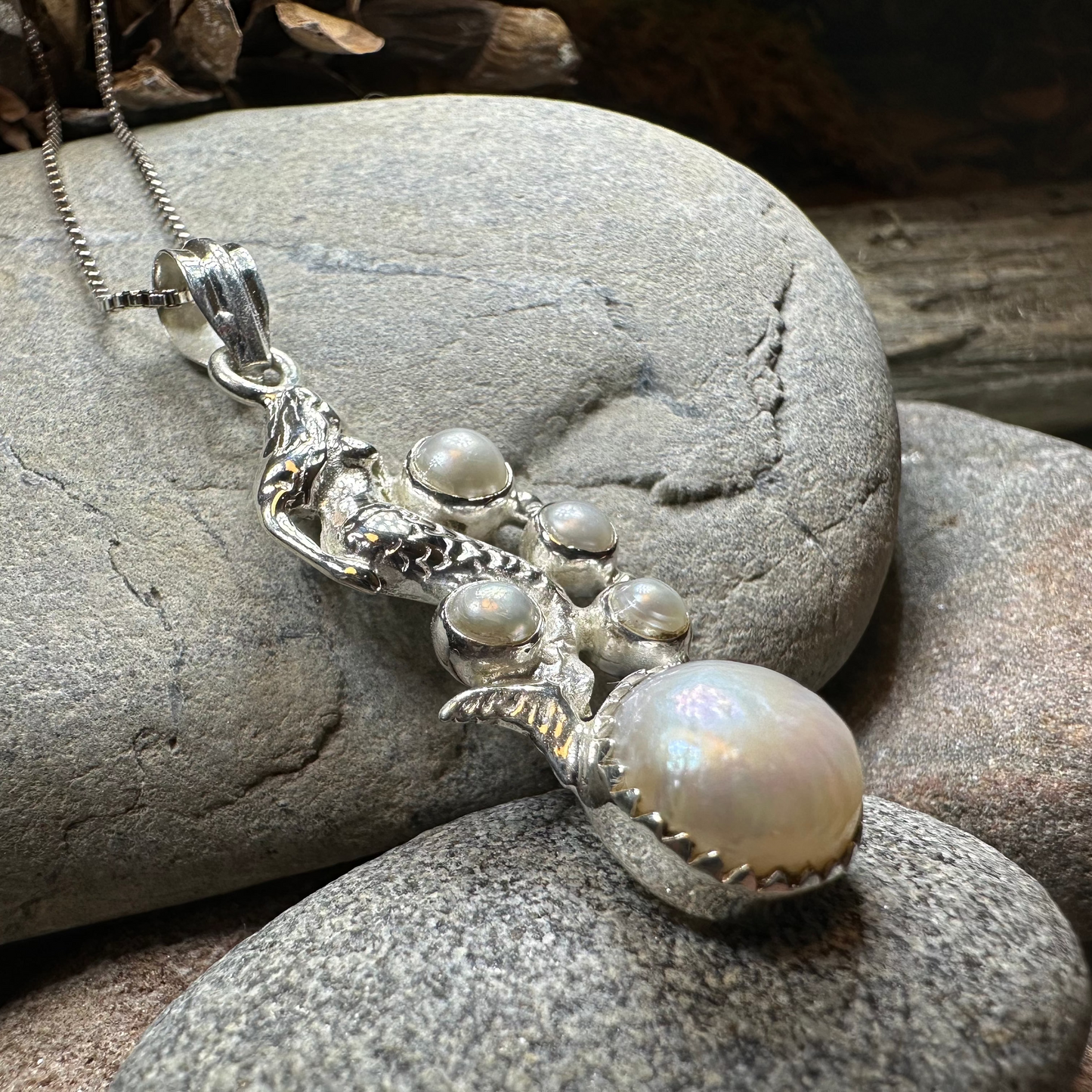 Marica Pearl Mermaid Necklace — view 7
