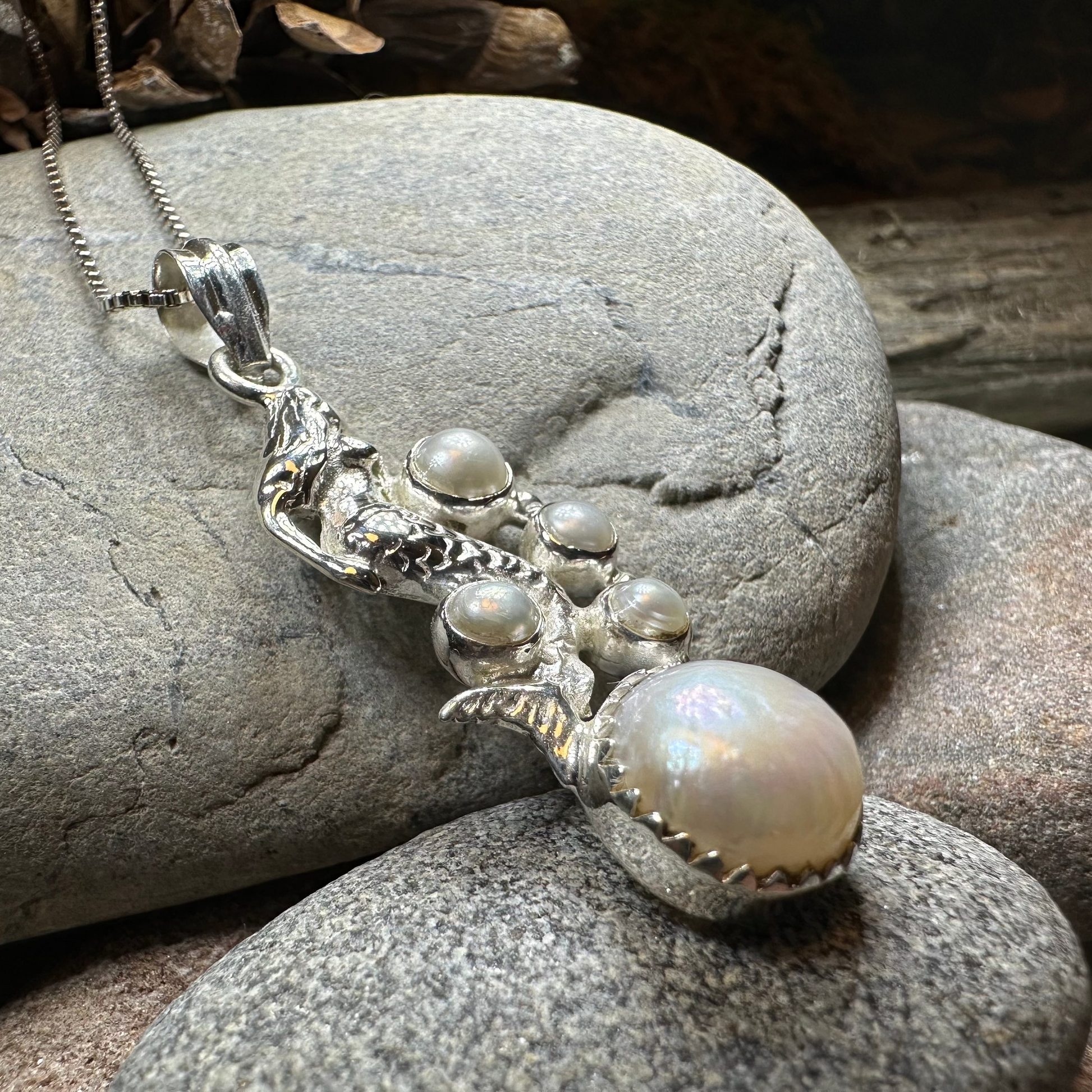 Marica Pearl Mermaid Necklace — view 7