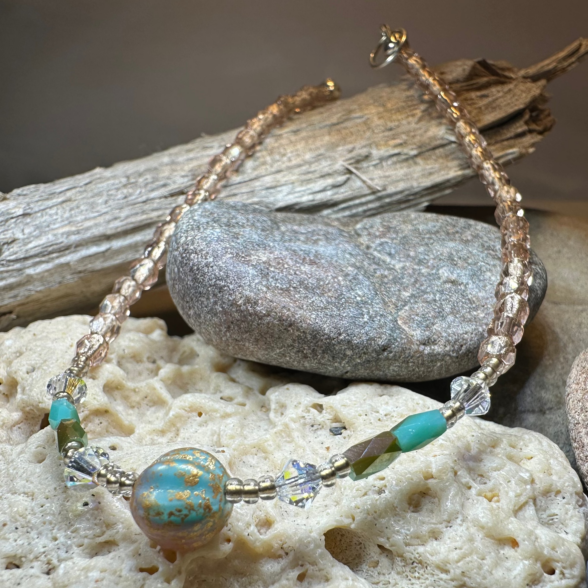 Pastel Crystal Ankle Bracelet — view 2