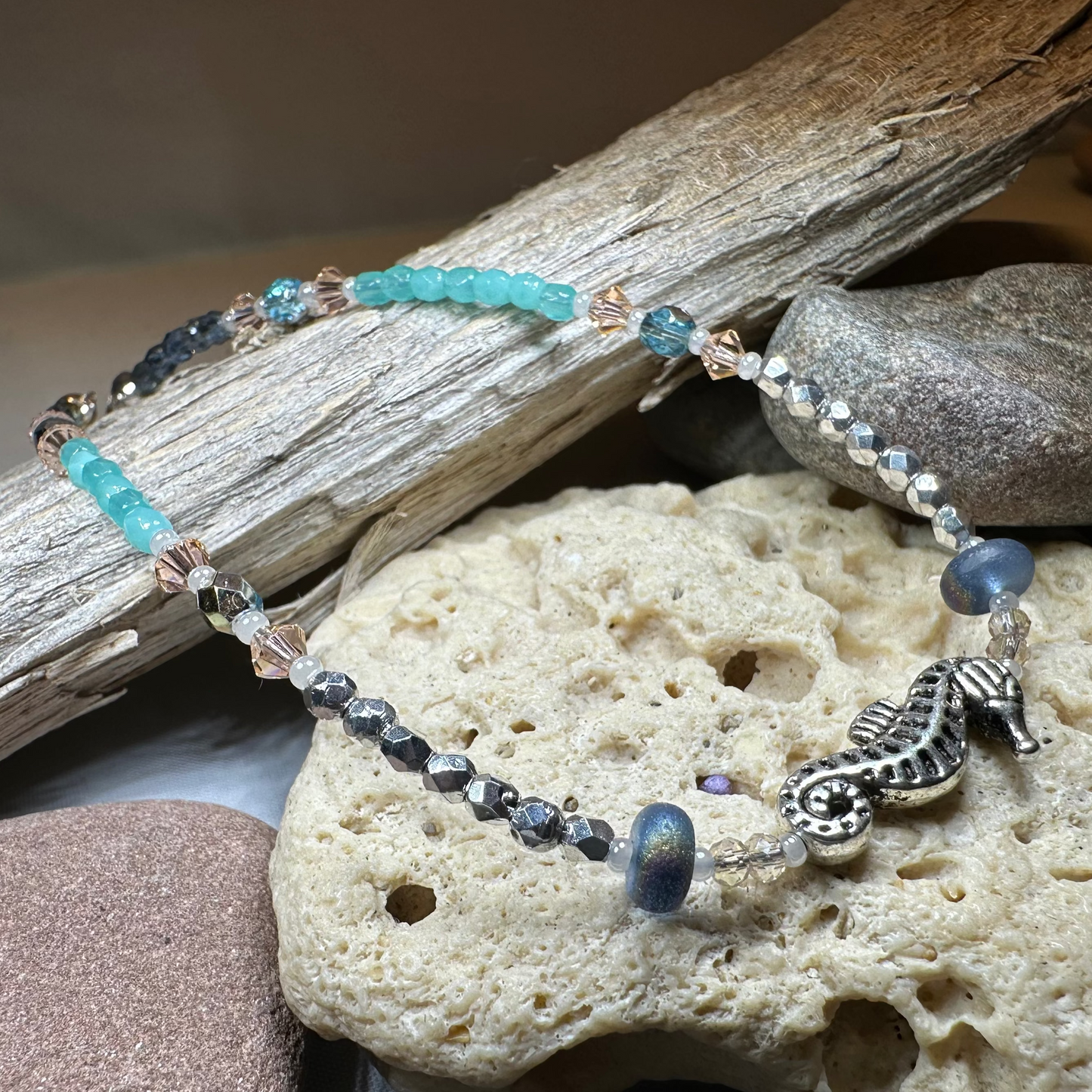 Beachy Seahorse Ankle Bracelet — view 3