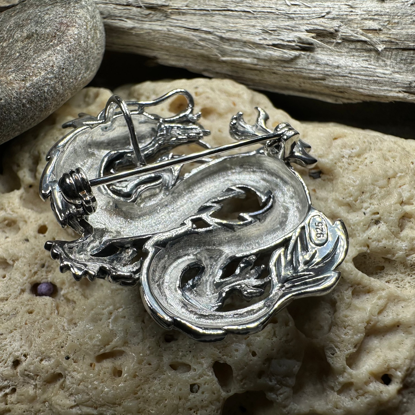 Dagahra Marcasite Dragon Brooch