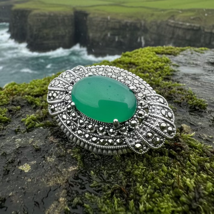 Antheia Celtic Marcasite Brooch