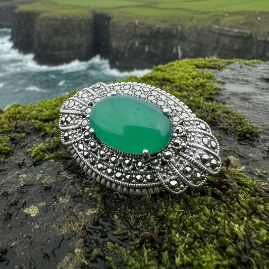 Antheia Celtic Marcasite Brooch
