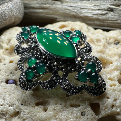 Load image into Gallery viewer, Cybele Celtic Marcasite Brooch
