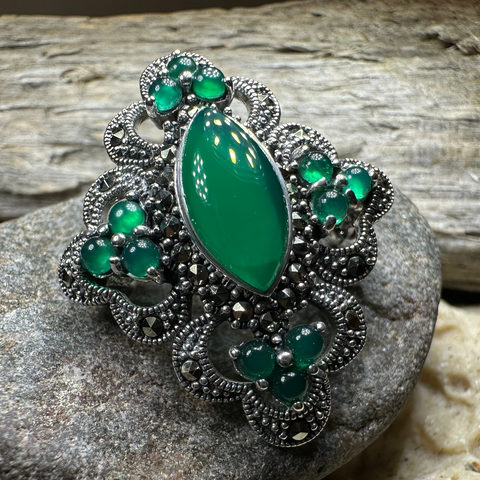 Load image into Gallery viewer, Cybele Celtic Marcasite Brooch
