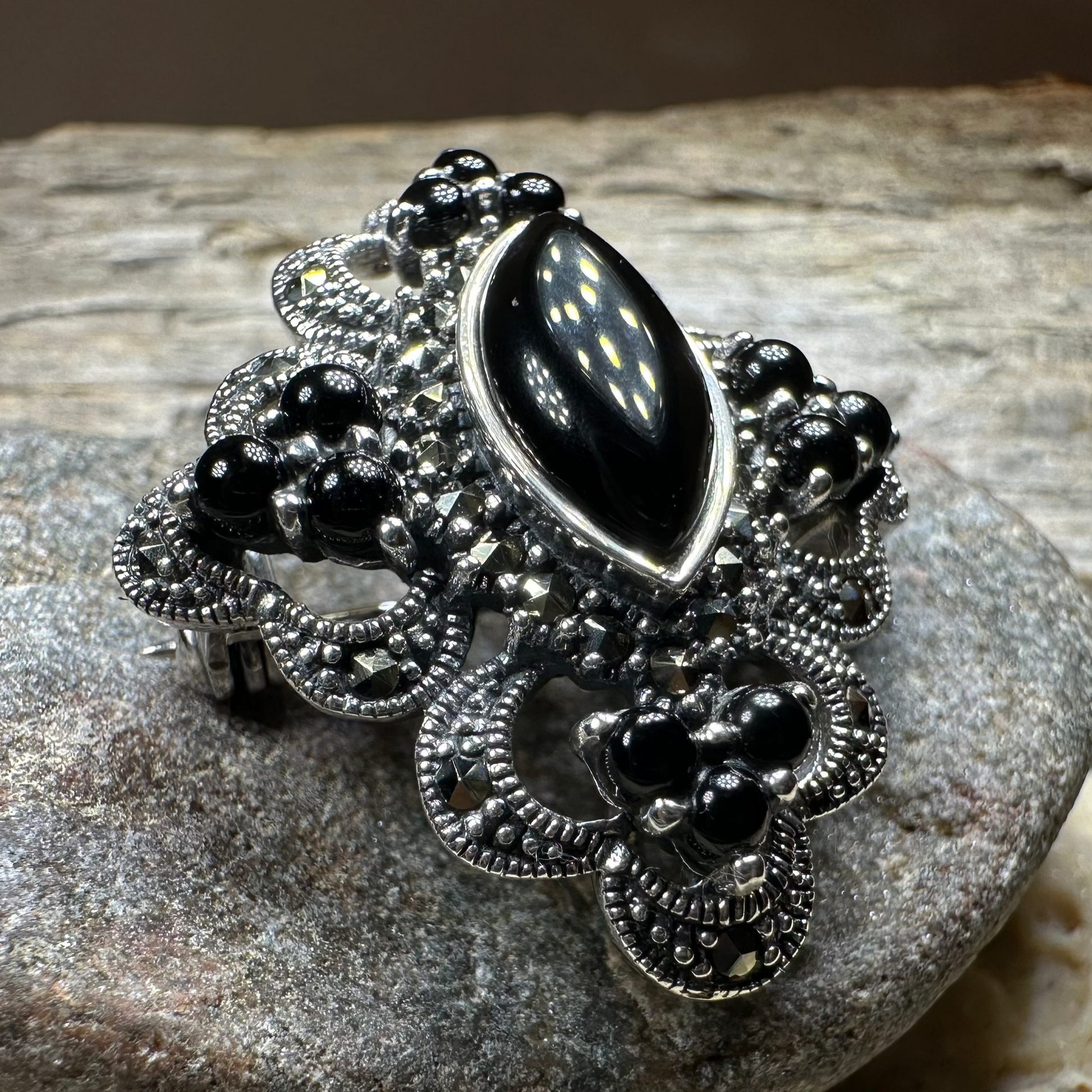 Cybele Celtic Marcasite Brooch — view 5