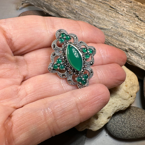 Load image into Gallery viewer, Cybele Celtic Marcasite Brooch
