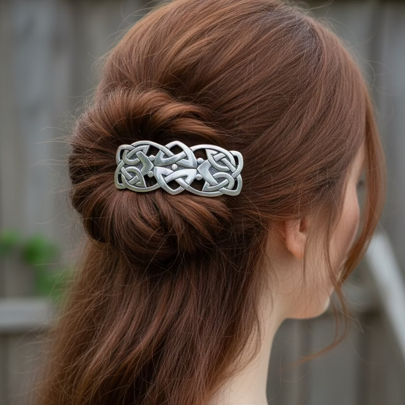 Celtic Friendship Knot Hair Clip for Women