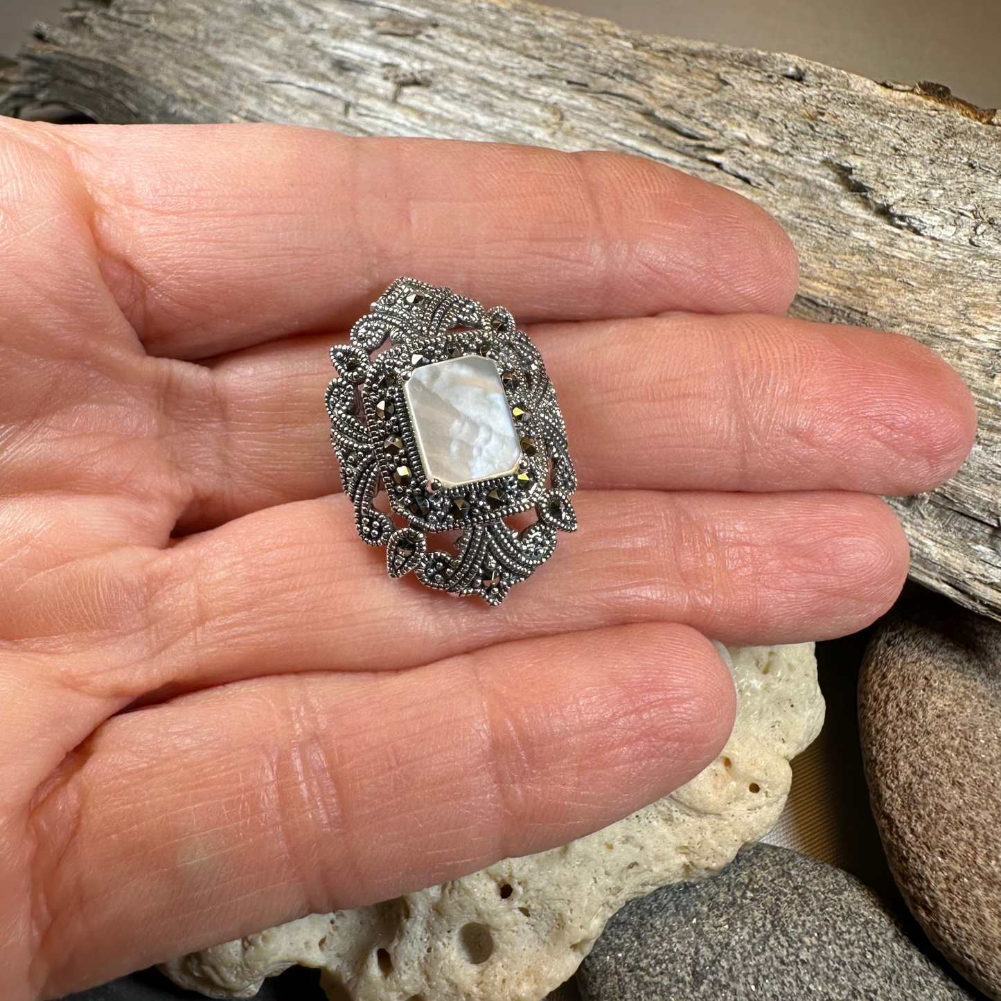 Cella Celtic Marcasite Brooch in Sterling Silver