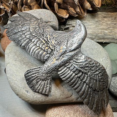 Load image into Gallery viewer, Eagle Pewter Hair Clip for Women
