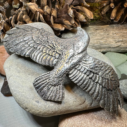 Load image into Gallery viewer, Eagle Pewter Hair Clip for Women
