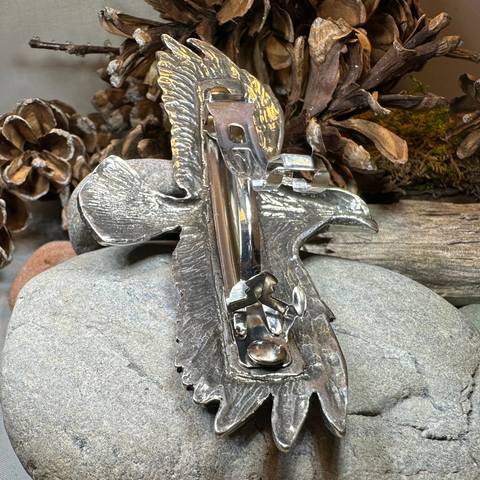 Load image into Gallery viewer, Eagle Pewter Hair Clip for Women
