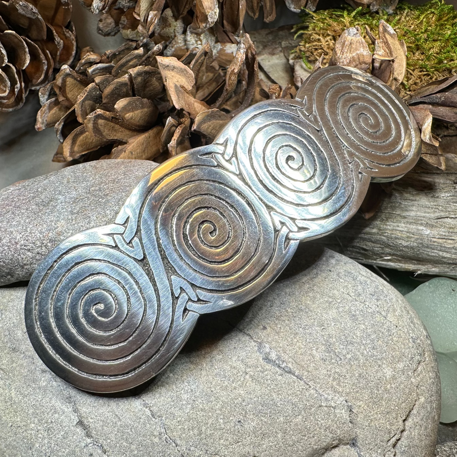 Newgrange Celtic Spiral Hair Clip for Women