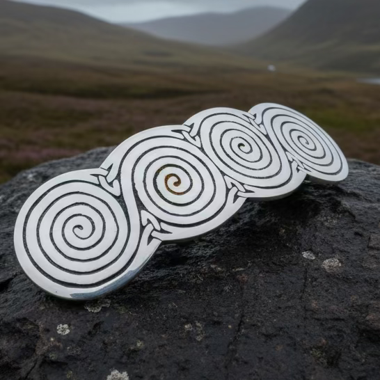 Newgrange Celtic Spiral Hair Clip for Women