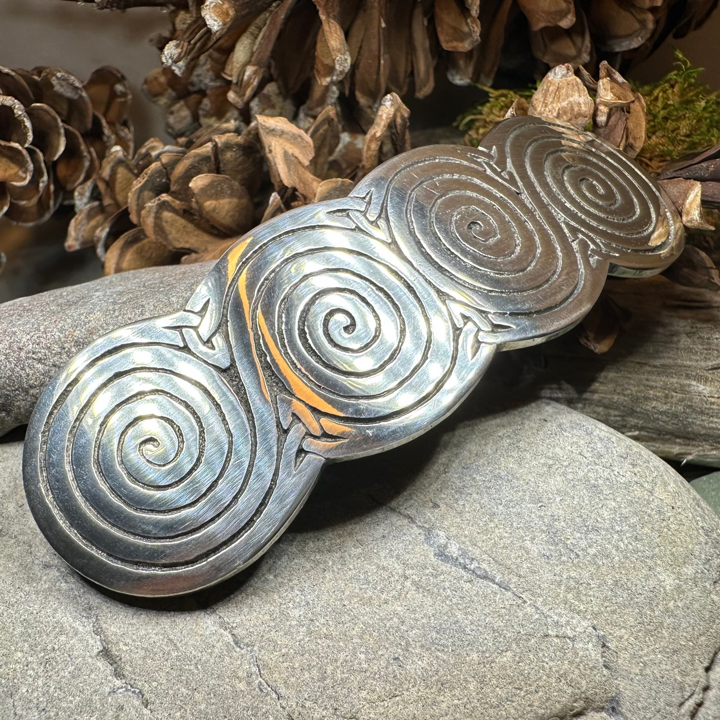 Newgrange Celtic Spiral Hair Clip for Women — view 8