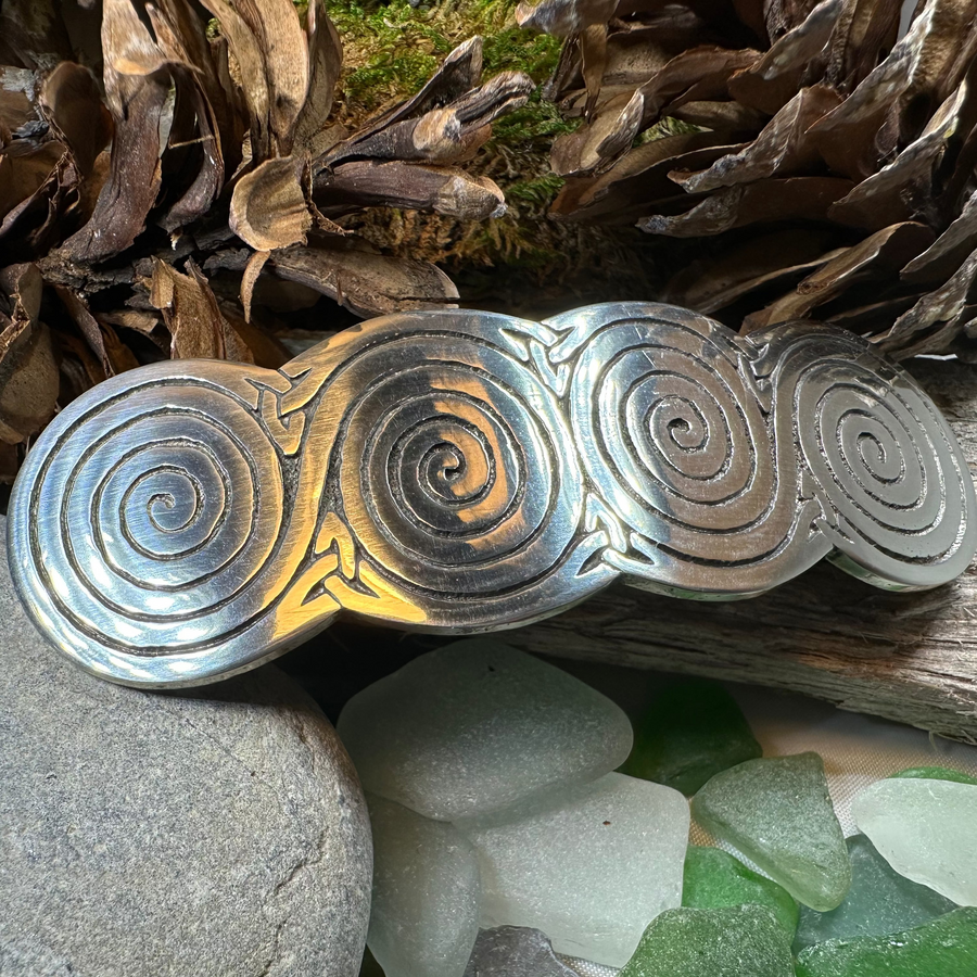 Newgrange Celtic Spiral Hair Clip for Women