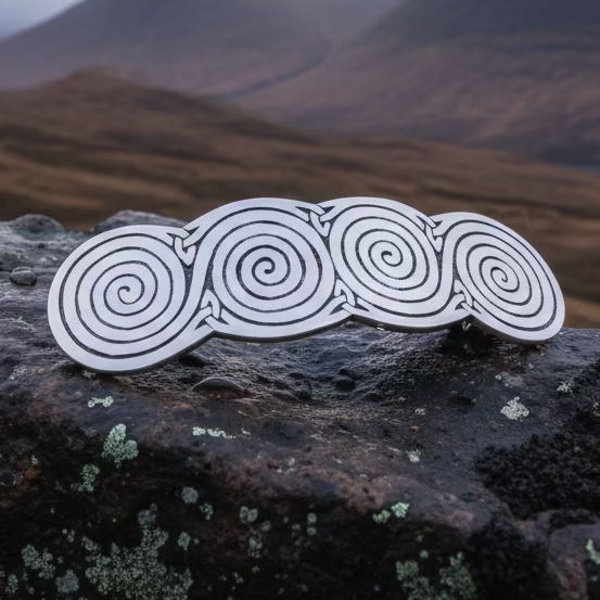 Newgrange Celtic Spiral Hair Clip for Women — view 6