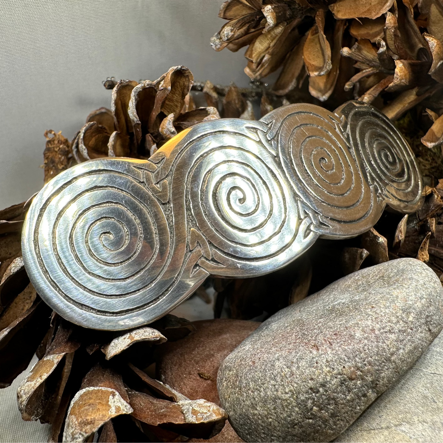 Newgrange Celtic Spiral Hair Clip for Women — view 9