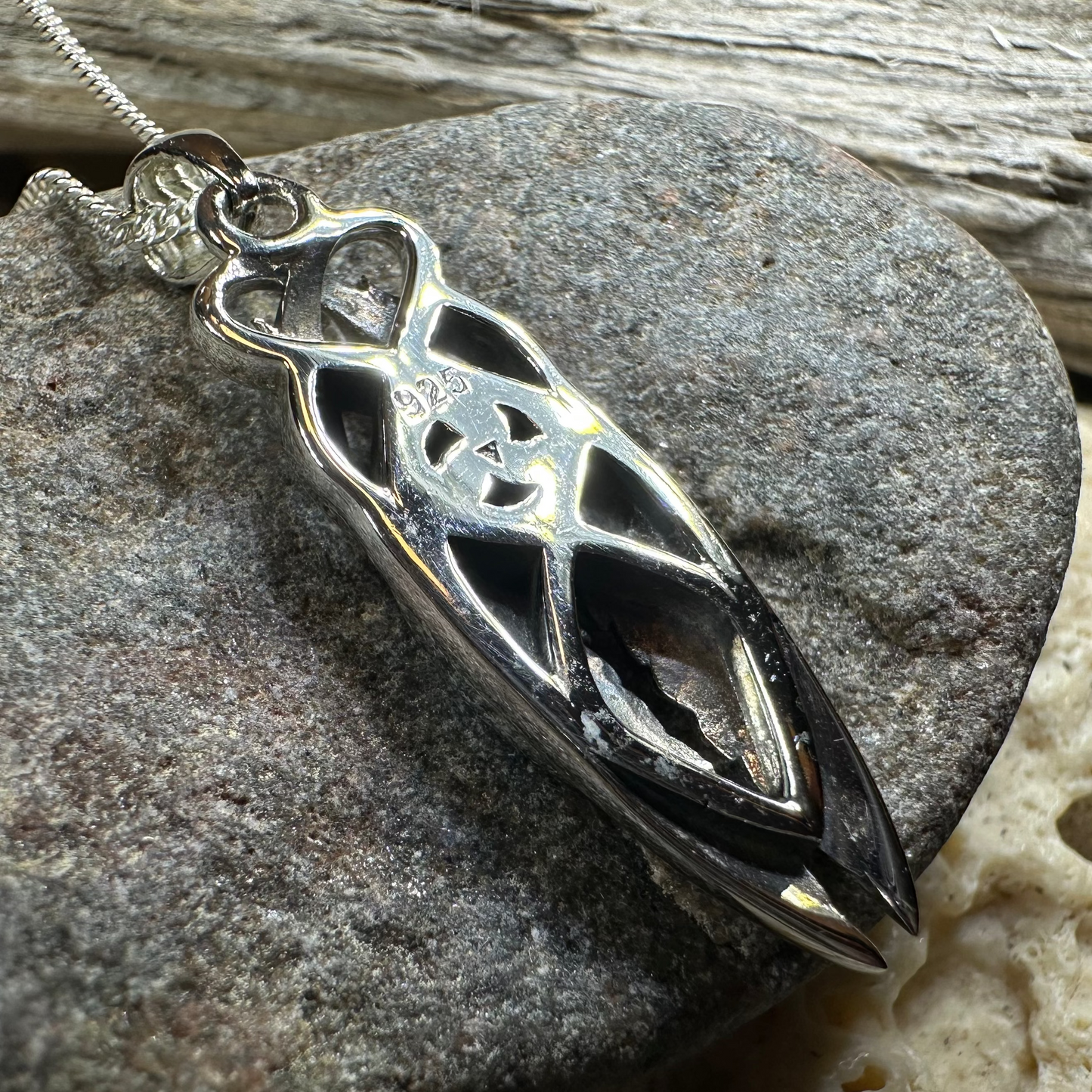 Art Deco Children of Lir Swan Necklace in Sterling Silver — view 6