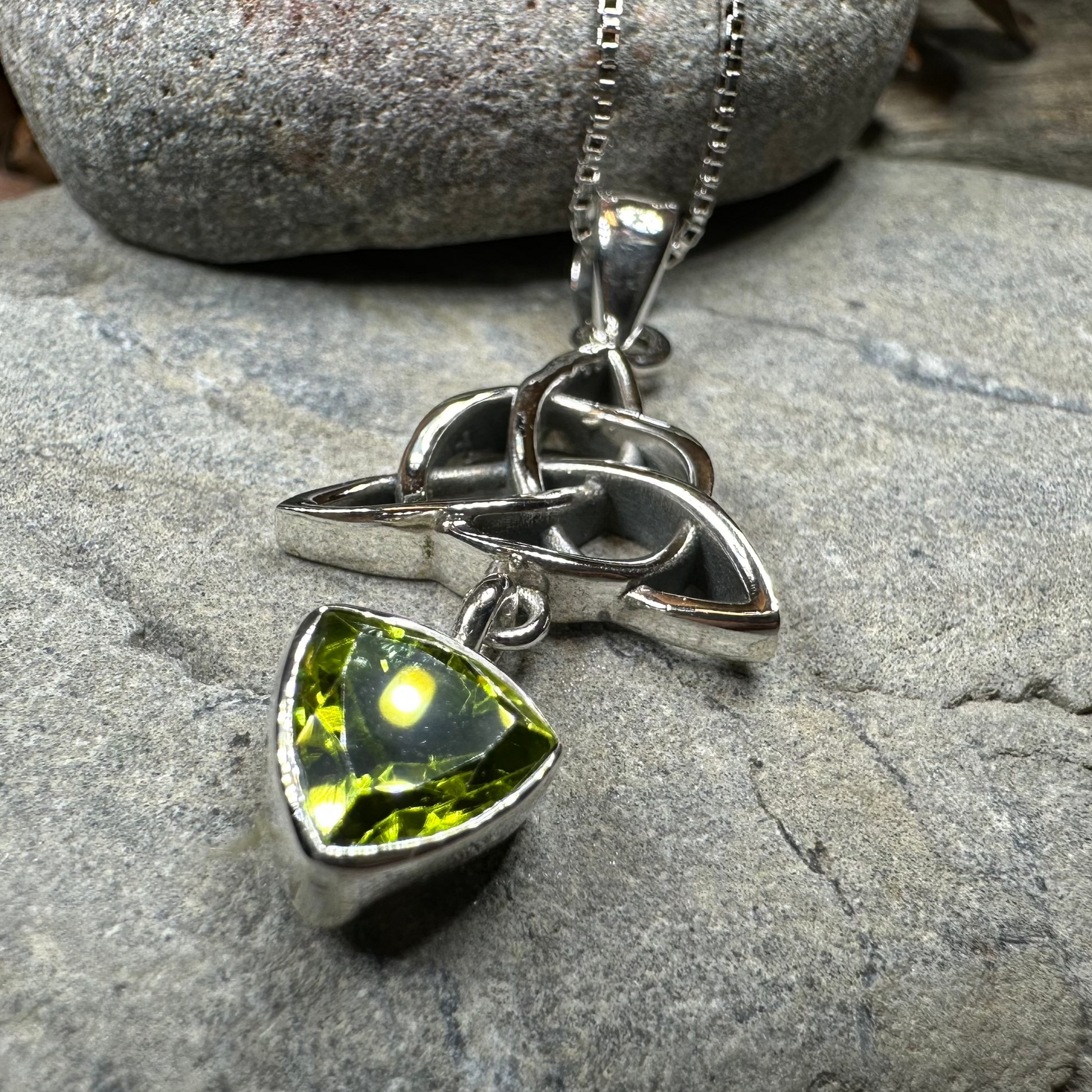 Enchanted Celtic Trinity Knot Necklace in Sterling Silver — view 12