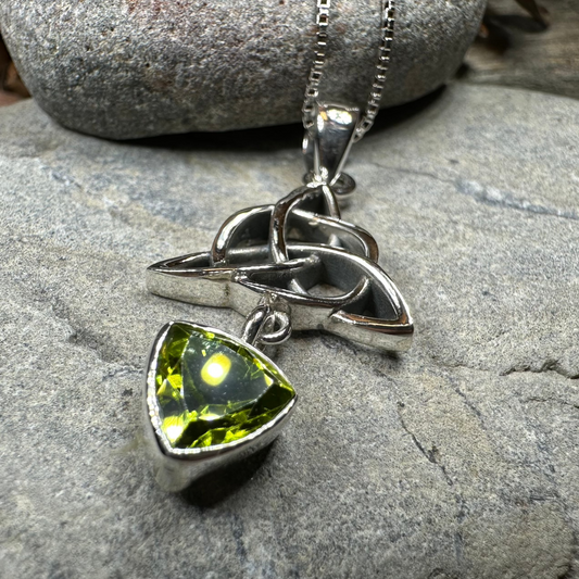 Enchanted Celtic Trinity Knot Necklace in Sterling Silver — view 12