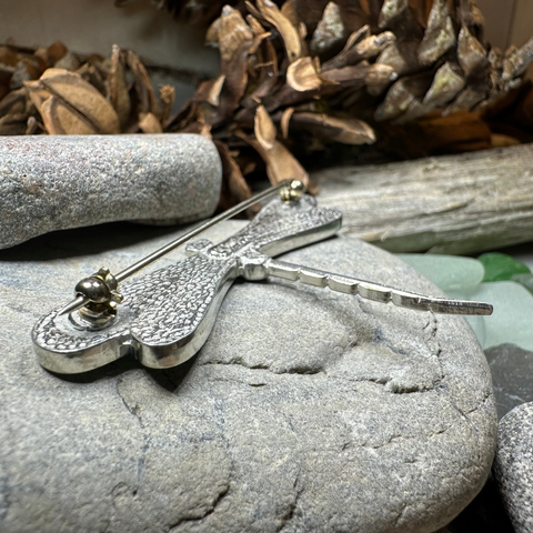 Load image into Gallery viewer, Blue Enamel Dragonfly Brooch for Women
