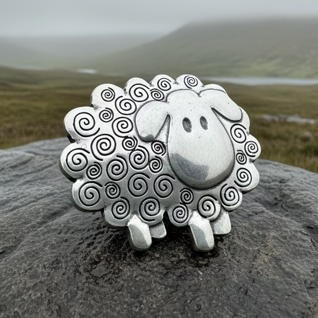 Wooly Sheep Brooch