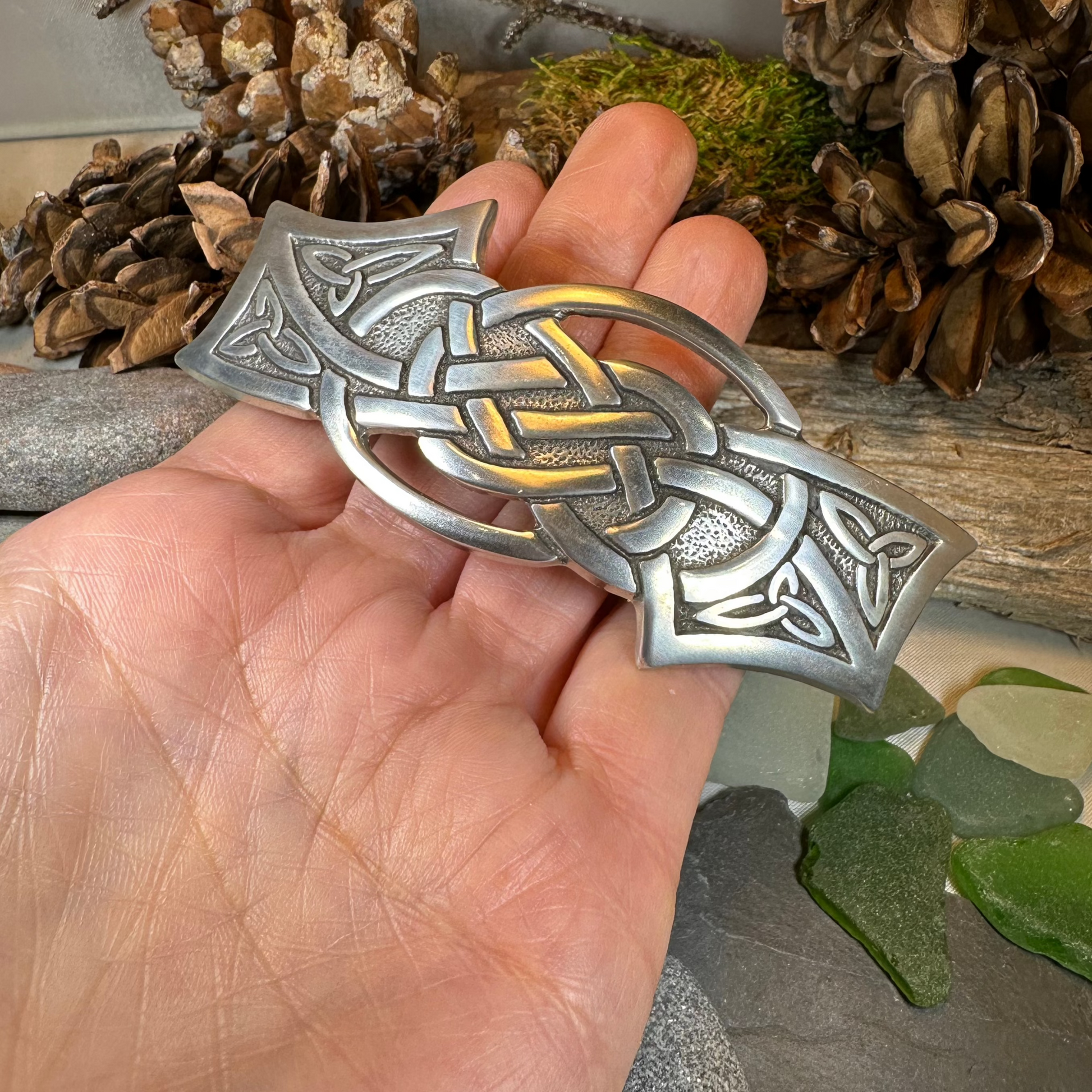 Celtic Wisdom Knot Hair Clip for Women — view 3