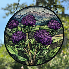 Load image into Gallery viewer, Highland Thistles Suncatcher
