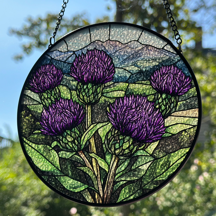 Highland Thistles Suncatcher