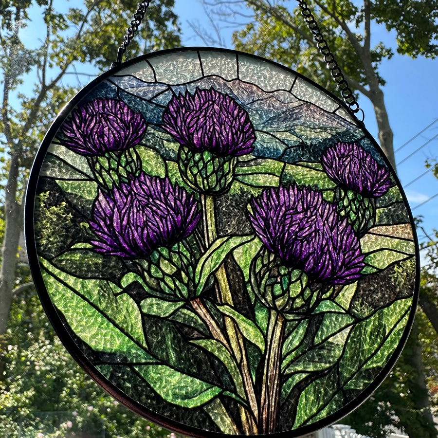 Highland Thistles Suncatcher