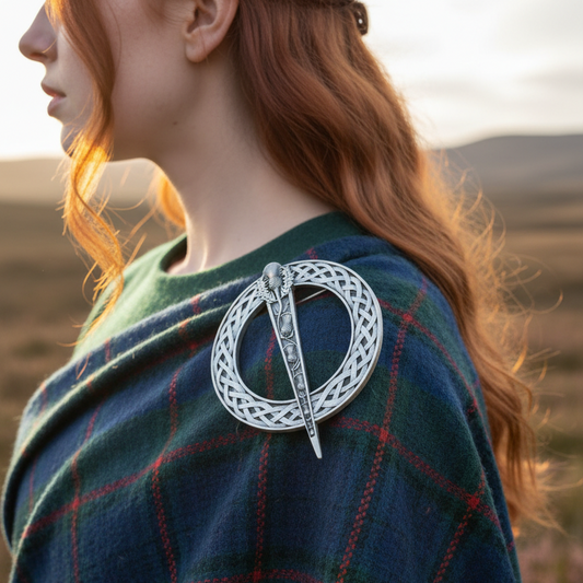Strathclyde Thistle Tartan Pin - Handmade in Scotland