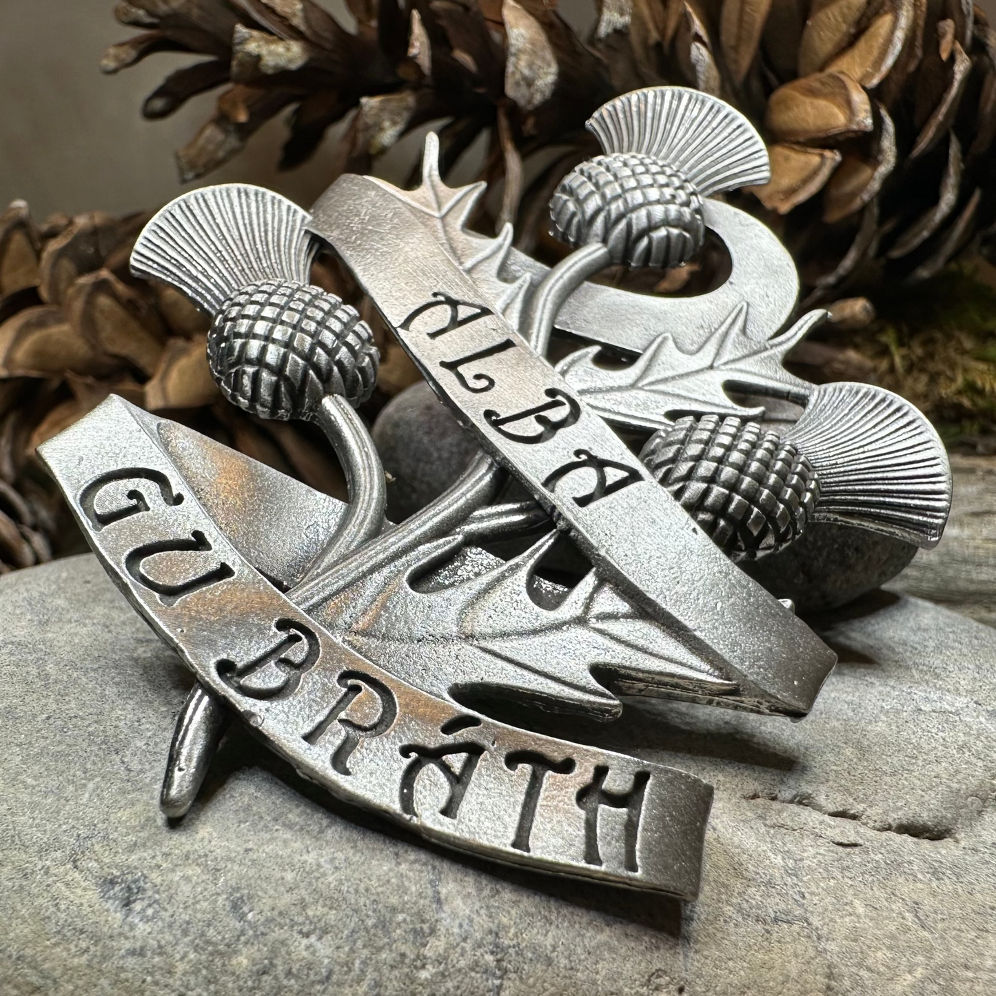 Alba Gu Brath Thistle Kilt Pin - Handmade in Scotland