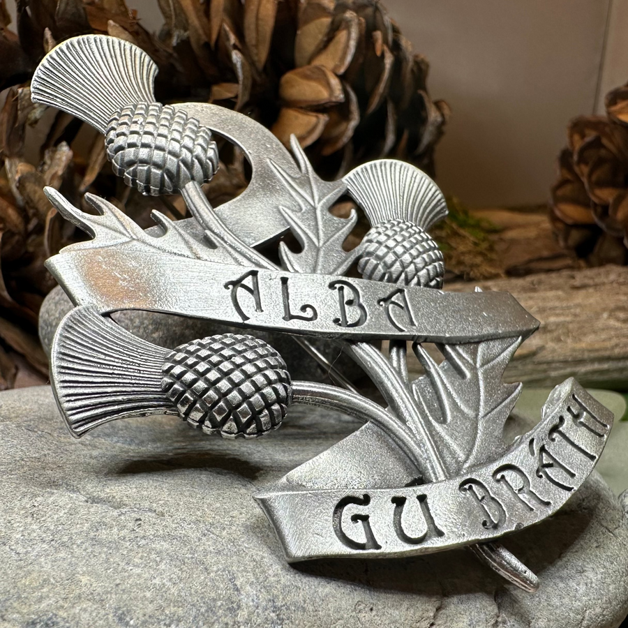 Alba Gu Brath Thistle Kilt Pin - Handmade in Scotland