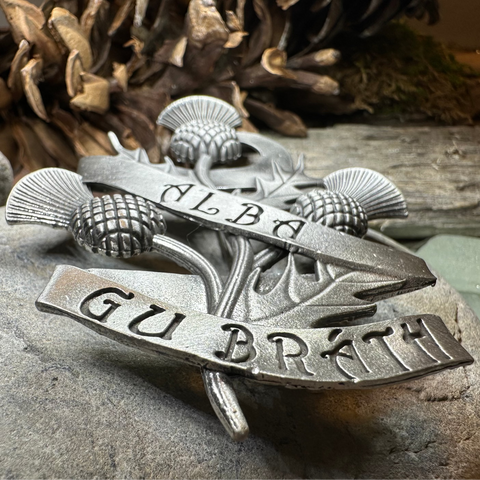 Load image into Gallery viewer, Alba Gu Brath Thistle Kilt Pin - Handmade in Scotland
