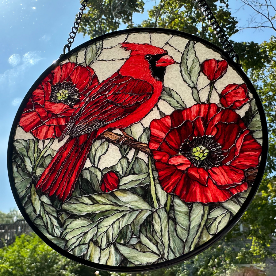 Always Remember Cardinal Suncatcher