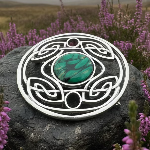 Heathergems Celtic Knot Brooch - Classic Scottish Jewelry