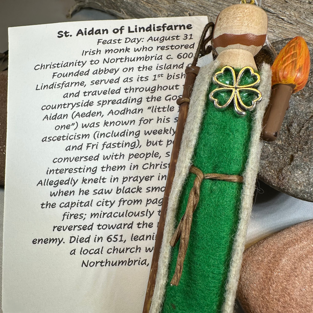 Saint Aidan of Lindisfarne Ireland Doll