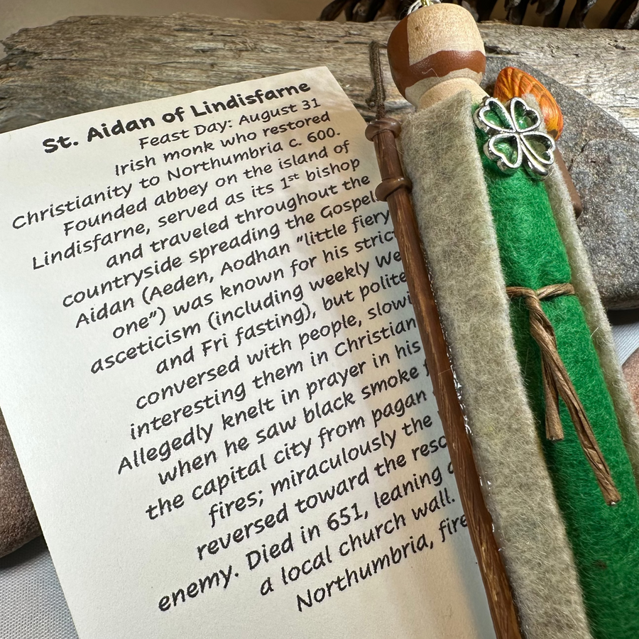 Saint Aidan of Lindisfarne Ireland Doll