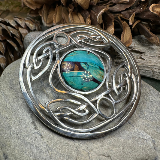 Heathergems Celtic Knot Brooch - Classic Scottish Jewelry