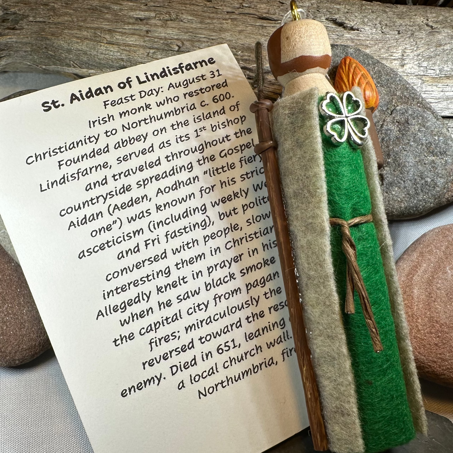 Saint Aidan of Lindisfarne Ireland Doll
